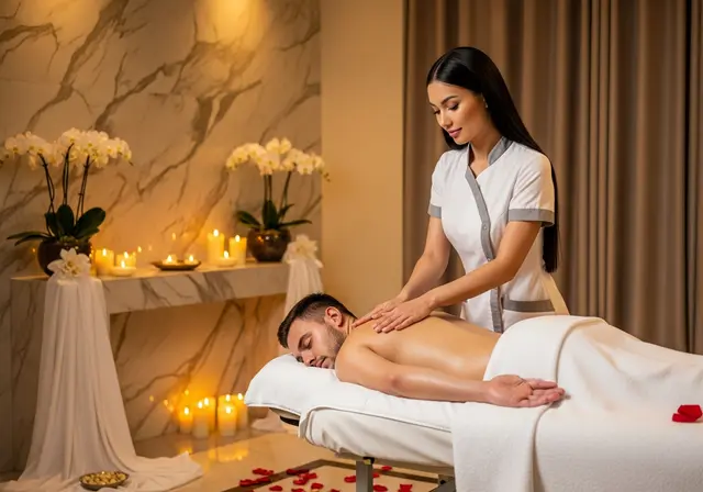 Professional massage therapist at Lavuna Spa JVC Dubai